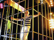 Photo of the opening of the Pinchuk Art Center by the author. Dancers in cages represent artists. Repro: Alice Nikitinová.