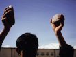 Lidia Abdul, Clapping with Stones, 2005, video still. Courtesy of Lidia Abdul and Galleria Giorgio Persano, Torino.