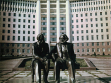 Lazăr Dubinovschi &quot;Marx and Engels&quot; (1975-76), Chisinau [destroyed]. Photo by Kibzia I.V. 