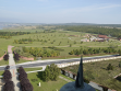 Panorama of Most (old and new) taken from the church tower, photography by Paul Chaney for The Sun is Black exhibition