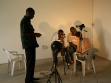 Preparing an interview session with NSK passport applicants at CCA Lagos, photo: Miran Mohar.